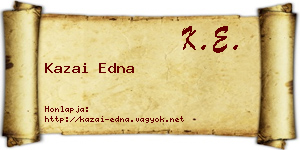 Kazai Edna névjegykártya